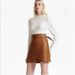 French Connection Goldenberg Leather Skirt